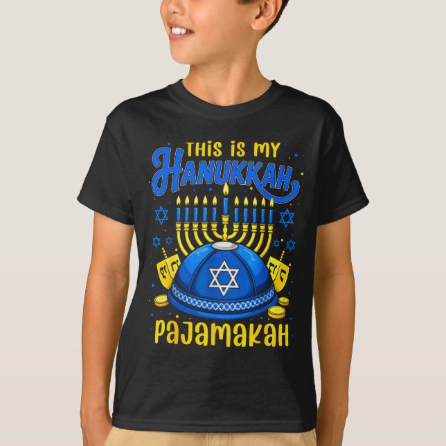 Camiseta This Is My Hanukkah Pajamakah For Jewish Christmas (Frente)