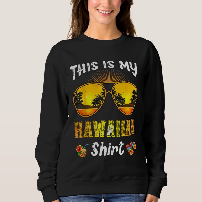 Camiseta This Is My Hawaiian  Tropical Sunglasses Summer Ha (Frente)
