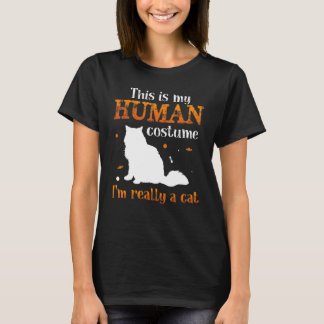 Camiseta THis is my human costume I`m Really A Cat