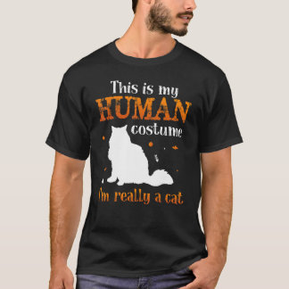 Camiseta THis is my human costume I`m Really A Cat
