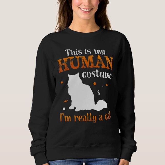 Camiseta THis is my human costume I`m Really A Cat (Frente)