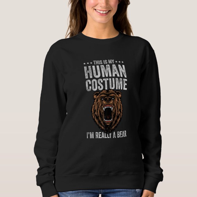 Camiseta This is My Human Costume I'm Really A Bear Funny B (Frente)