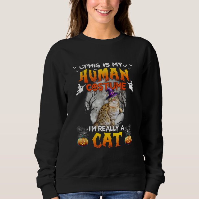 Camiseta This Is My Human Costume I'm Really A Cat Hallowee (Frente)