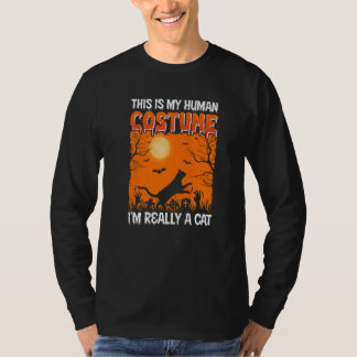 Camiseta This Is My Human Costume I'm Really A Cat Pumkin H