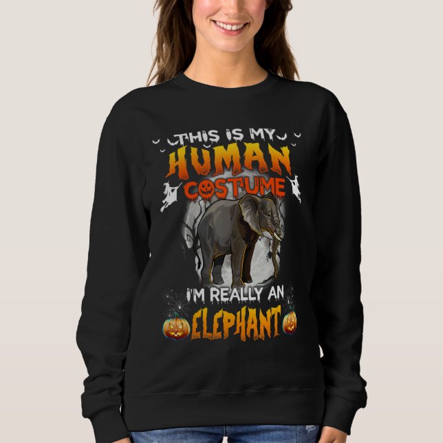 Camiseta This Is My Human Costume I'm Really A Elephant Hal (Frente)