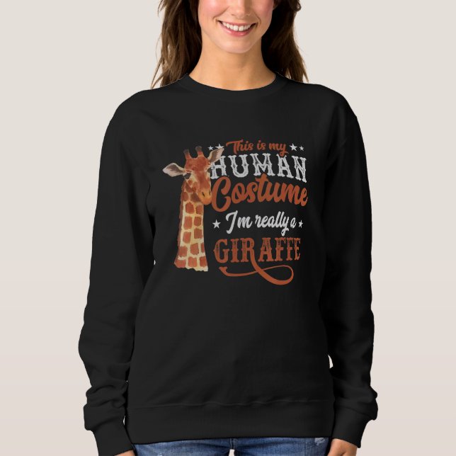 Camiseta This Is My Human Costume I'm Really A Giraffe Safa (Frente)