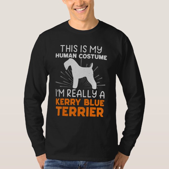 Camiseta This Is My Human Costume I'm Really A Kerry Blue T (Frente)