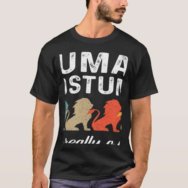 Camiseta This Is My Human Costume I'm Really A Lion Retro H (Frente)