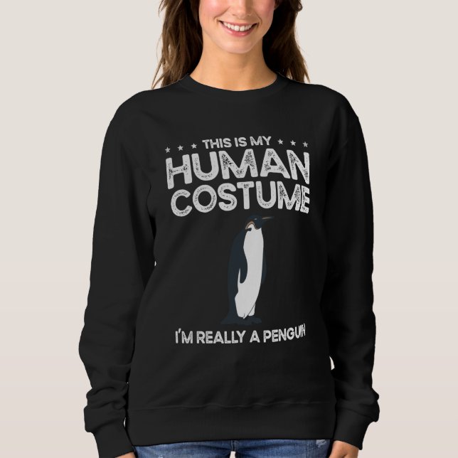 Camiseta This Is My Human Costume I'm Really A Penguins (Frente)