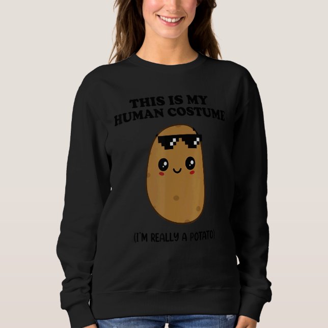 Camiseta This is My Human Costume I'm Really a Potato Hallo (Frente)