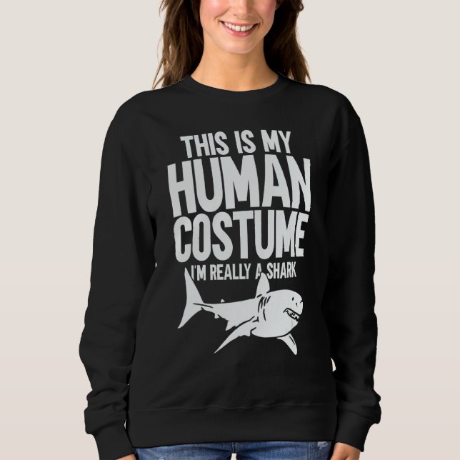 Camiseta This is My Human Costume I'm Really a Shark 1 (Frente)