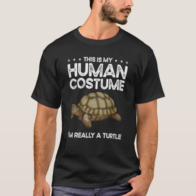 Camiseta This Is My Human Costume I'm Really A Turtles Rept (Frente)