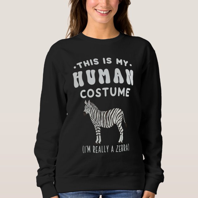 Camiseta This is my Human Costume I'm Really A Zebra (Frente)