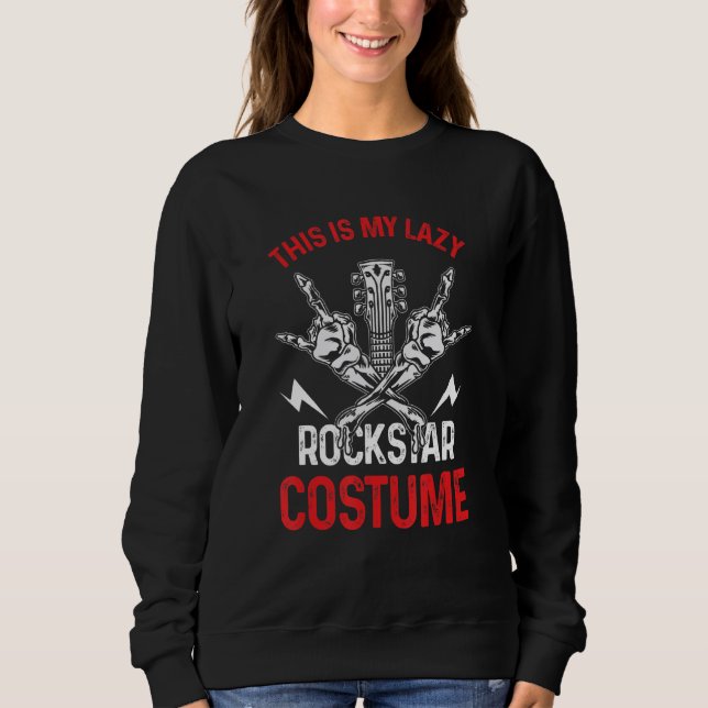 Camiseta This Is My Lazy Rockstar Costume Rock N Roll Guita (Frente)