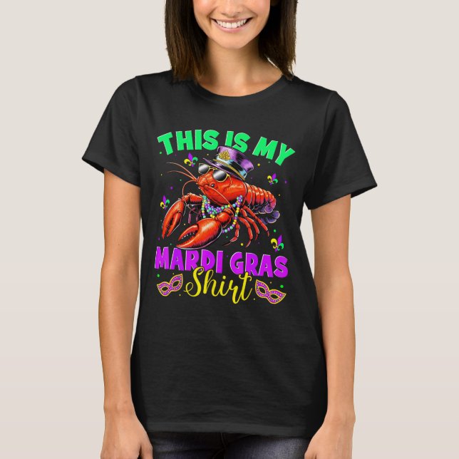 Camiseta This Is My Mardi Gras Shirt Crawfish Funny Men Wom (Frente)