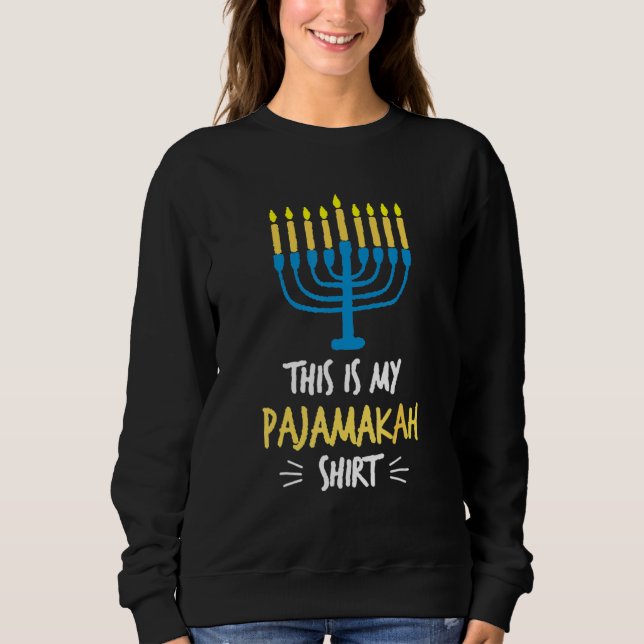 Camiseta This Is My Pajamakah  Hanukkah Chanukah Jewish Hol (Frente)