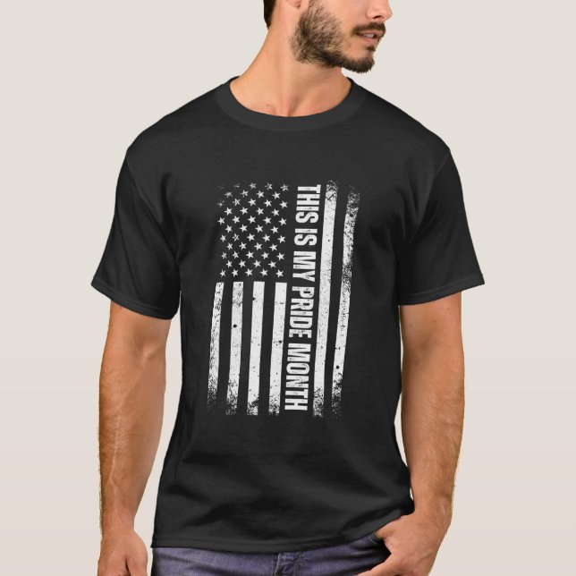 Camiseta This Is My Pride Flag American Usa Flag 4Th Of Jul (Frente)