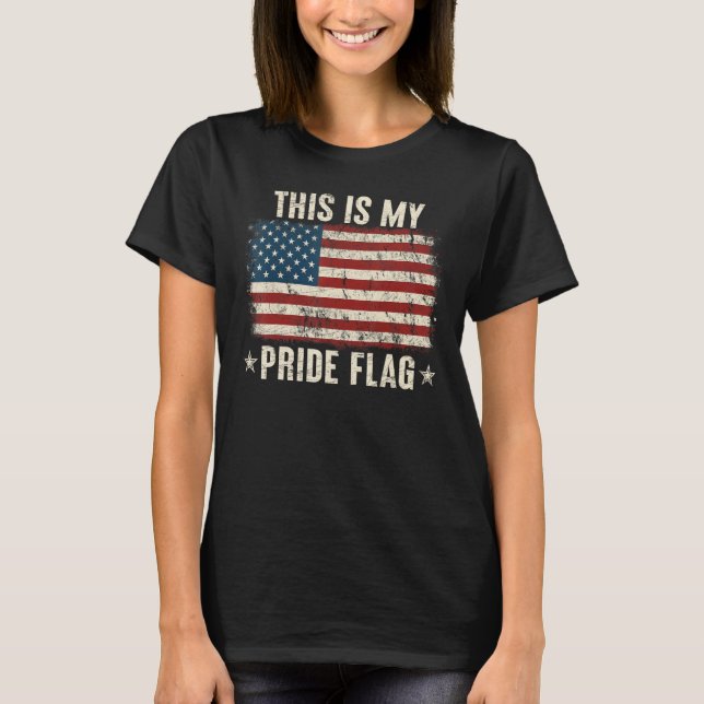 Camiseta This Is My Pride Flag USA American 4th of July Pat (Frente)