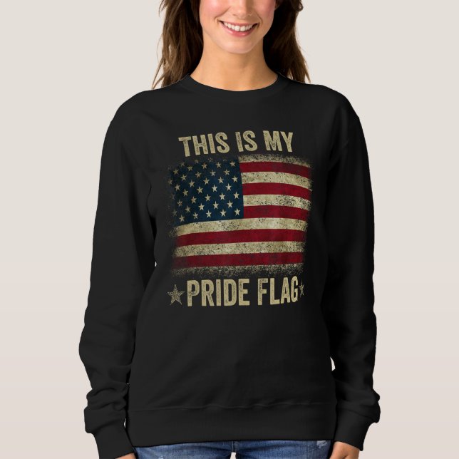 Camiseta This Is My Pride Flag USA American 4th of July Pat (Frente)