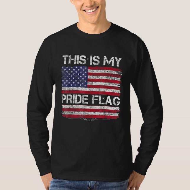 Camiseta This Is My Pride Flag USA American 4th Of July Pat (Frente)