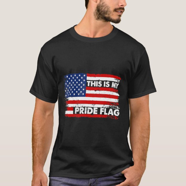 Camiseta This Is My Pride Flag Usa American 4Th Of July Pat (Frente)