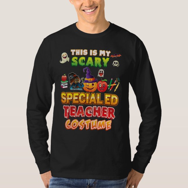 Camiseta This Is My Scary Special ED Teacher Costume Hallow (Frente)