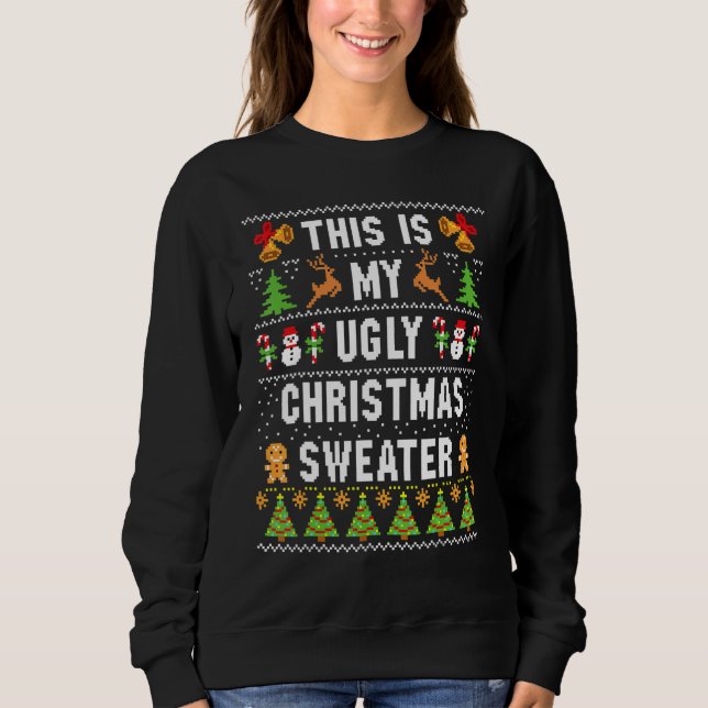 Camiseta This Is My Ugly Sweater  Christmas (Frente)
