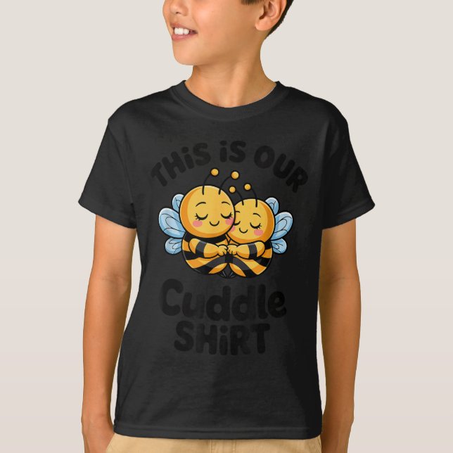 Camiseta This Is Our Cuddle Shirt Cute Bees Couple  (Frente)