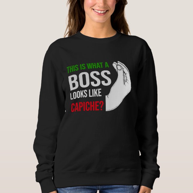 Camiseta this is what a boss lokks like capiche Italy Vaffa (Frente)