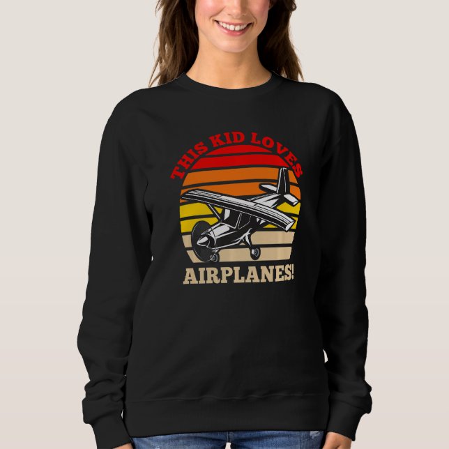 Camiseta This Kid Loves Airplanes Boys and Girls Airplane P (Frente)