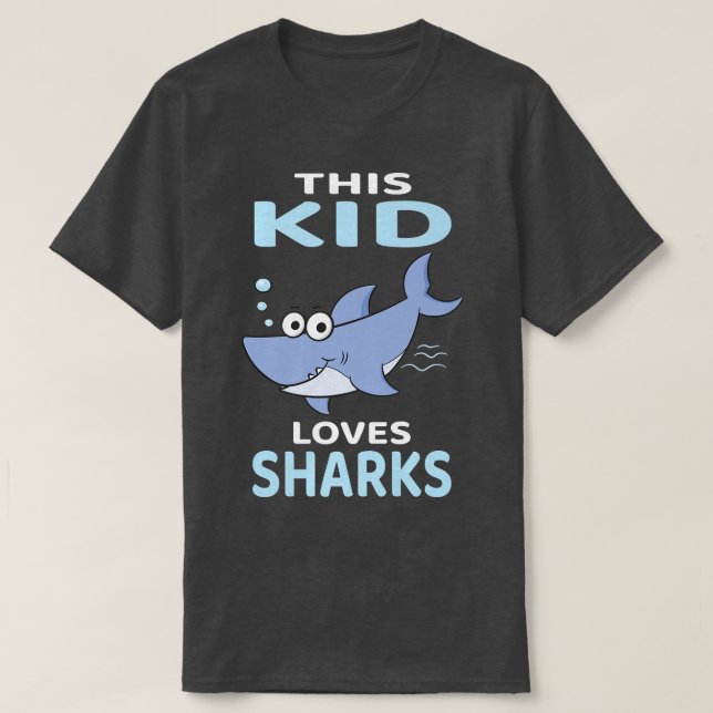 Camiseta This Kid Loves Sharks I Shark Fish I Kids Shark 86 (Frente do Design)