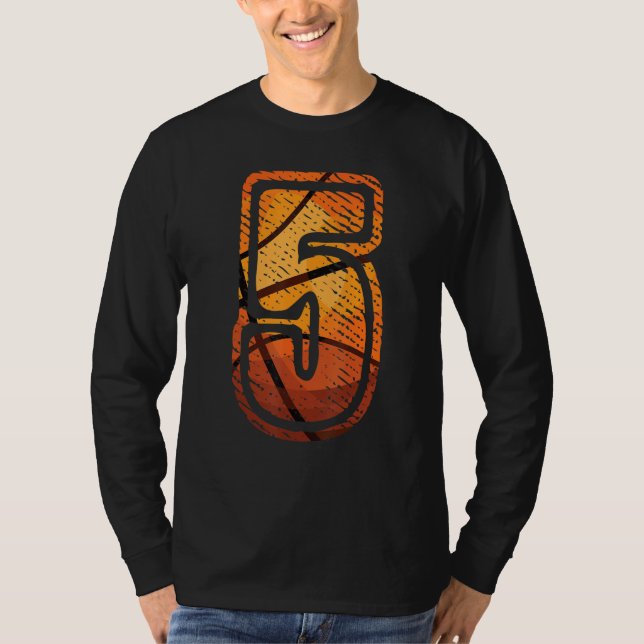 Camiseta This kids basketball with number 5 (Frente)