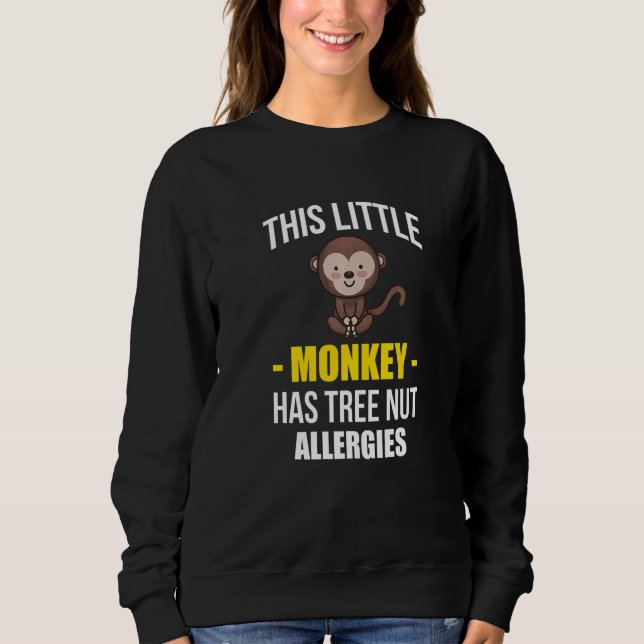 Camiseta This Little Monkey Has Tree Nut Allergies   (Frente)