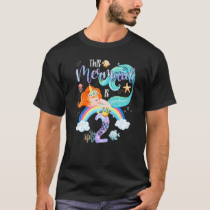 Camiseta This Mermaid Is 2nd Birthday Girls Unicorn Magic 2