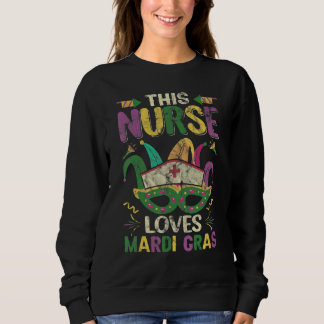 Camiseta This Nurse Loves Mardi Gras Mask Ribbons_2