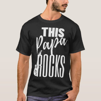 Camiseta This Papa Rocks Guitar Player Rock n RollGuitar118