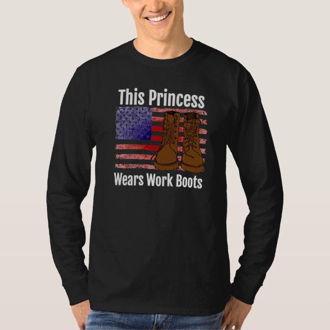 Camiseta This Princess Wears Work Boots Premium (Frente)