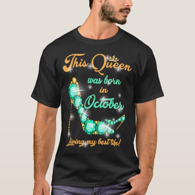 Camiseta This Queen was Born In October (Frente)