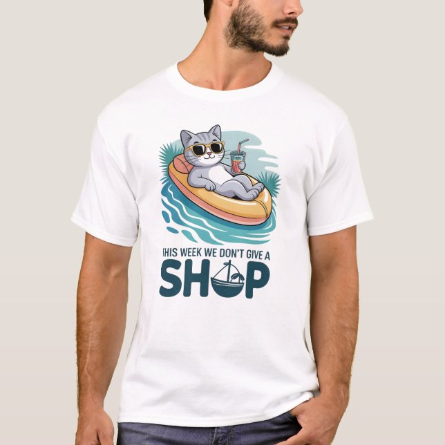 Camiseta This Week We Don't Give a Ship Cat Funny Summer (Frente)