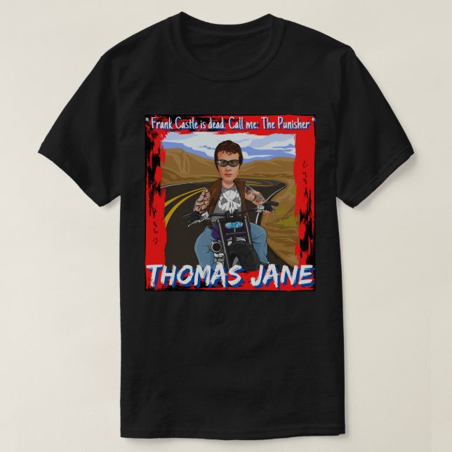 Camiseta Thomas Jane Frank Castle é morto Me Chame de Punid (Frente do Design)