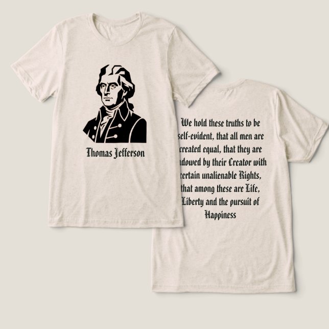 Camiseta Thomas Jefferson  (Design Frente e Verso)