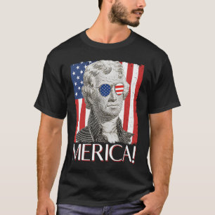 Camiseta Thomas Jefferson 'Merica Patriotic American Flag 4