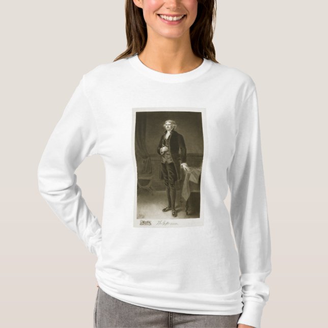 Camiseta Thomas Jefferson, ó presidente do Stat unido (Frente)