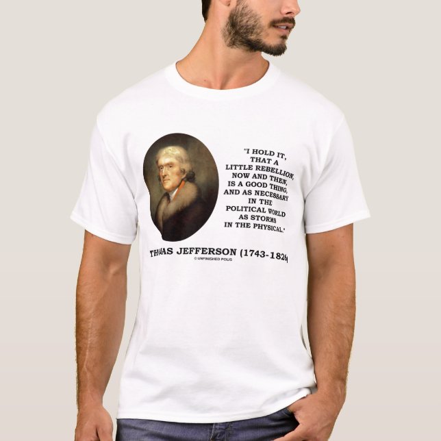 Camiseta Thomas Jefferson poucas citações da coisa da (Frente)