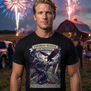 Camiseta Thomas Massie Para Presidente 2028 Anti Guerra Lib