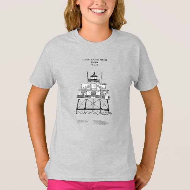 Camiseta Thomas Point Shoal Lighthouse - Maryland - SBD (Frente)