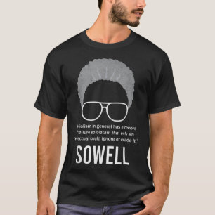Camiseta Thomas Sowell Socialismo Cita História Negra Mês