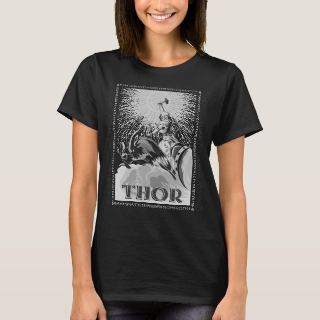 Camiseta Thor Mjolnir Viking Norse Mythology Pagan (Frente)