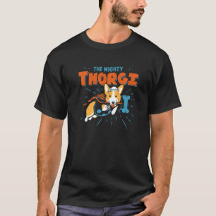 Camiseta Thorgi O Deus Do Trovão Corgi Dono De Corgi