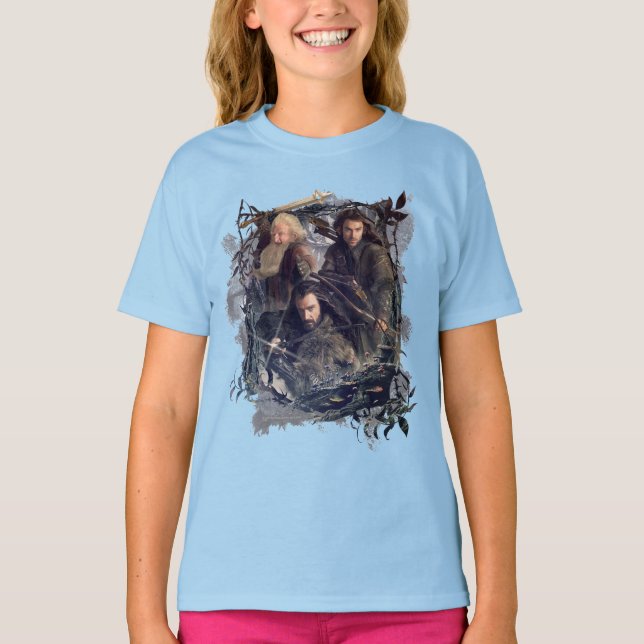 Camiseta Thorin, Kili e Gráfico Balin (Frente)